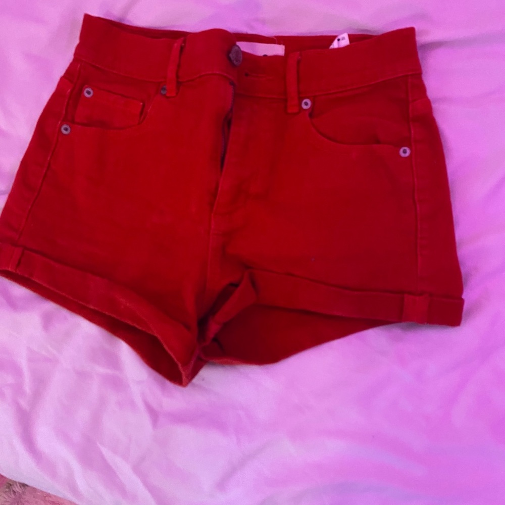 Orange Garage Shorts